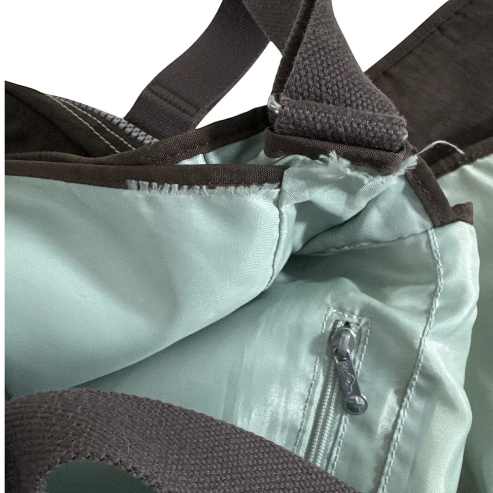 Kipling‎ Messenger Bag Nylon Charcoal Adjustable Strap Pockets Expandable